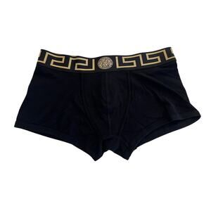 M3-32 VERSACE Men's NWOT Cotton Boxer Brief Underwear Black Size 3/Medium
